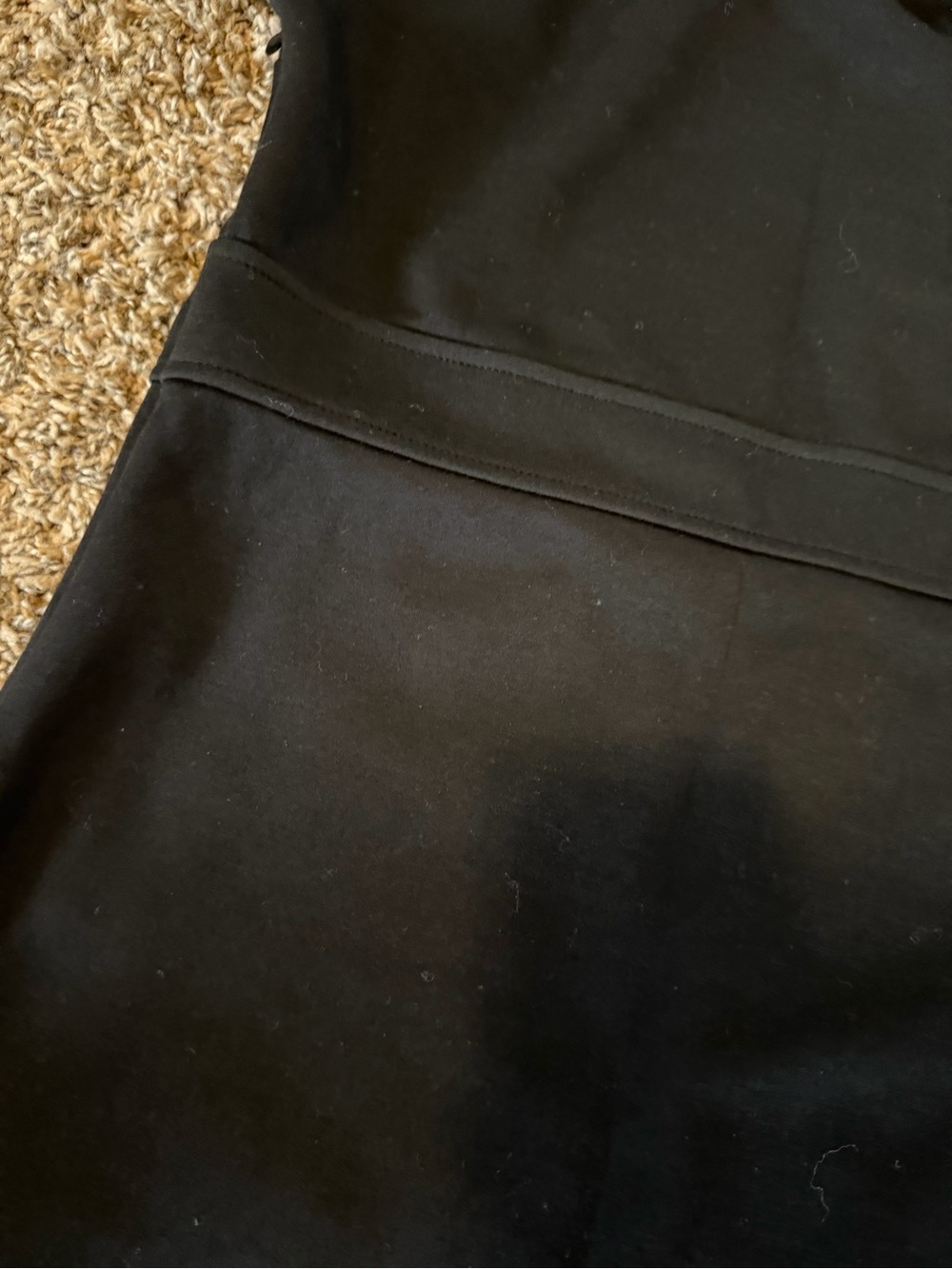 Black Short-Sleeve Mini Dress with Gold Button Detailing - Picture 3 of 8